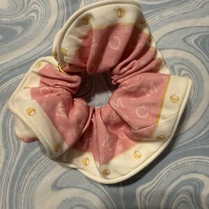 MCM Pink and White Scrunchie